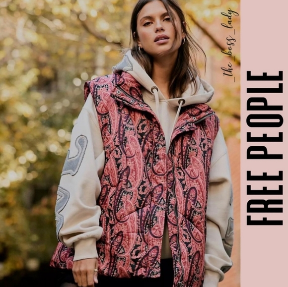 Free People Flora Paisley puffer vest - Picture 2 of 8